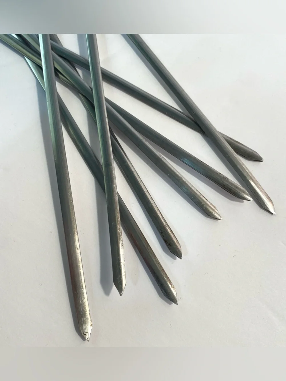 8 Vintage Sener Turkey Brass Stainless Steel Meat Skewers BBQ Grill Shish Kabobs